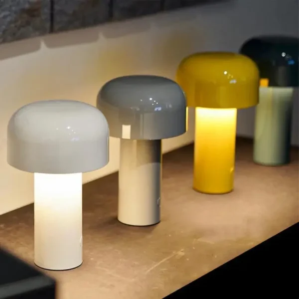Italian Mushroom Table Lamp Rechargable Night Light Portable USB Charging Touch Bedside Table Lamp Living Room 1