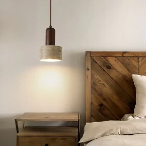 LED Pendant Lamp Bedroom Bedside Small Hanging Light Simple Modern Cream Wind Home Stay Retro Nordic