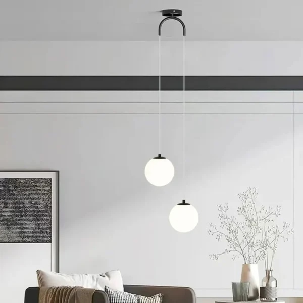 Modern Glass LED Pendant Lights Nordic Living Room Bedroom Fixtures Indoor Lighting Restaurant Bar Home Decor 4