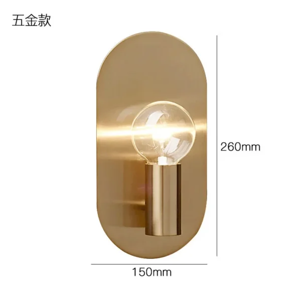 Modern Gold Bedroom Wall Lamp Decor Indoor Sconce Fixtures Luminaire Bedside Mounted Night Light House Decoration 2