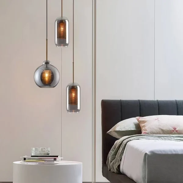 Nordic Pendant Lights Glass Hanging Lamp Kitchen Light Fixtures Dining Room Hanglamp Bedroom Bedside Pendant Lamp 2
